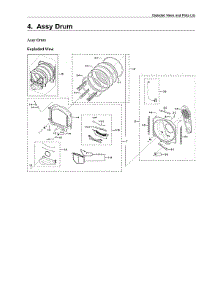 Drum Assy parts for Samsung Dryer DVG50R5400V/A3-00 from AppliancePartsPros.com