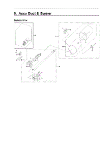 Duct & Burner Assy parts for Samsung Dryer DVG50R5400W/A3-00 from AppliancePartsPros.com