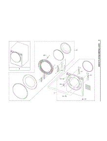 Front Frame & Door Assy parts for Samsung Dryer DVG50R8500V/A3-00 from AppliancePartsPros.com