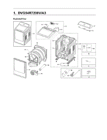 Main Unit Assy parts for Samsung Dryer DVG54R7200V/A3-00 from AppliancePartsPros.com