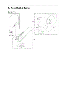Duct & Burner Assy parts for Samsung Dryer DVG54R7200V/A3-00 from AppliancePartsPros.com