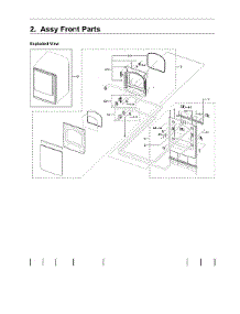 Front Parts Assy parts for Samsung Dryer DVG54R7200W/A3-00 from AppliancePartsPros.com