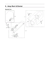 Duct & Burner Assy parts for Samsung Dryer DVG54R7200W/A3-00 from AppliancePartsPros.com