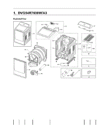 Main Unit Assy parts for Samsung Dryer DVG54R7600W/A3-00 from AppliancePartsPros.com