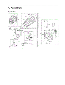 Drum Assy parts for Samsung Dryer DVG54R7600W/A3-00 from AppliancePartsPros.com