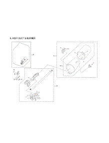 Duct & Burner Assy parts for Samsung Dryer DVG55A7300E/A3-00 from AppliancePartsPros.com