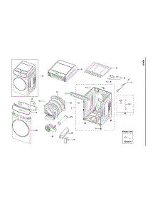 Main Assy parts for Samsung Dryer DVG60A9900V/A3-00 from AppliancePartsPros.com
