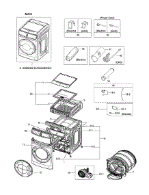 Main Assy parts for Samsung Dryer DVG60M9900V/A3-02 from AppliancePartsPros.com