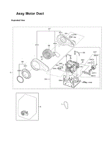 Motor Duct Assy parts for Samsung Dryer DVG60M9900V/A3-02 from AppliancePartsPros.com