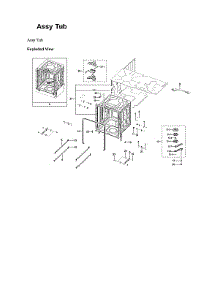 Tub Assy parts for Samsung Dishwasher DW80B6060UG/AA-00 from AppliancePartsPros.com