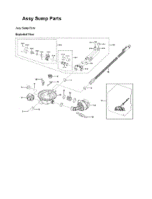 Sump Parts Assy parts for Samsung Dishwasher DW80B6060UG/AA-00 from AppliancePartsPros.com