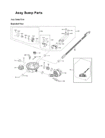 Sump Parts Assy parts for Samsung Dishwasher DW80B6060US/AA-00 from AppliancePartsPros.com