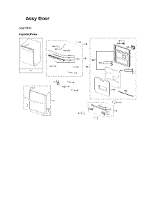 Door Assy parts for Samsung Dishwasher DW80B6061UG/AA-00 from AppliancePartsPros.com