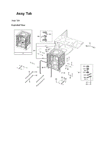 Tub Assy parts for Samsung Dishwasher DW80B6061US/AA-00 from AppliancePartsPros.com