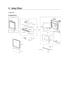 Door Assy parts for Samsung Dishwasher DW80B7070AP/AA-00 from AppliancePartsPros.com