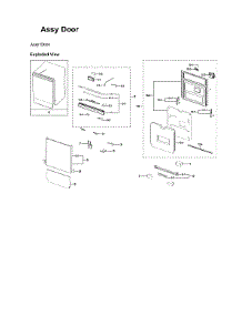 Door Assy parts for Samsung Dishwasher DW80B7070US/AA-00 from AppliancePartsPros.com