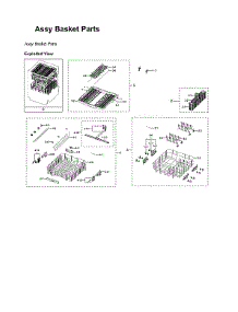Basket Parts Assy parts for Samsung Dishwasher DW80B7070US/AA-00 from AppliancePartsPros.com