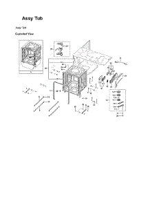 Tub Assy parts for Samsung Dishwasher DW80B7071UG/AA-00 from AppliancePartsPros.com
