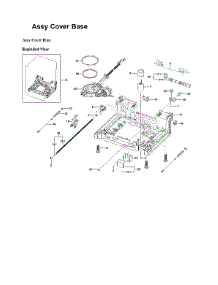 Cover Base Assy parts for Samsung Dishwasher DW80B7071UG/AA-00 from AppliancePartsPros.com