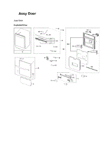 Door Assy parts for Samsung Dishwasher DW80B7071US/AA-00 from AppliancePartsPros.com