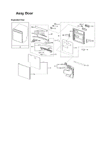 Door Assy parts for Samsung Dishwasher DW80J7550US/AA-02 from AppliancePartsPros.com