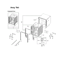 Tub Assy parts for Samsung Dishwasher DW80J7550US/AA-02 from AppliancePartsPros.com