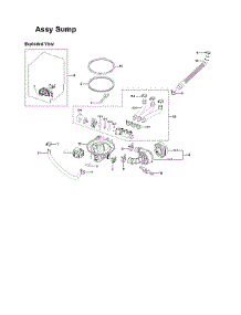 Sump Assy parts for Samsung Dishwasher DW80J7550US/AA-02 from AppliancePartsPros.com