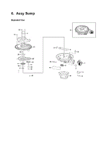 Sump Assy parts for Samsung Dishwasher DW80K5050UG/AA-01 from AppliancePartsPros.com