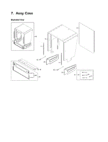 Case Assy parts for Samsung Dishwasher DW80K5050UG/AA-01 from AppliancePartsPros.com