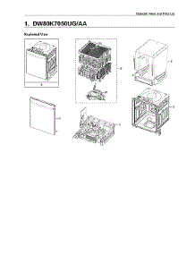 Main Assy parts for Samsung Dishwasher DW80K7050UG/AA-01 from AppliancePartsPros.com