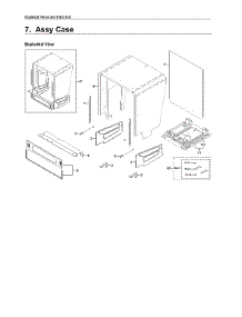 Case Assy parts for Samsung Dishwasher DW80K7050UG/AA-01 from AppliancePartsPros.com