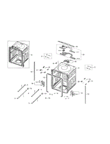 Tub parts for Samsung Dishwasher DW80K7050UG/AA-02 from AppliancePartsPros.com