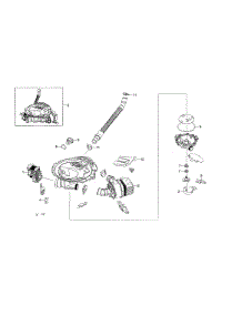 Sump parts for Samsung Dishwasher DW80K7050UG/AA-02 from AppliancePartsPros.com
