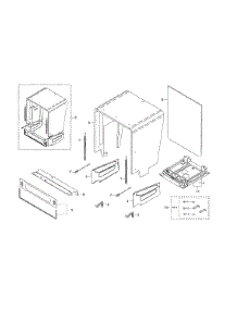 Case parts for Samsung Dishwasher DW80K7050UG/AA-02 from AppliancePartsPros.com