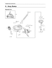 Sump Assy parts for Samsung Dishwasher DW80K7050UG/AA-03 from AppliancePartsPros.com