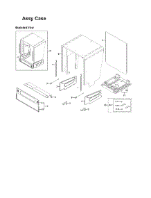 Case Assy parts for Samsung Dishwasher DW80K7050US/AA-02 from AppliancePartsPros.com