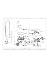 Sump Assembly parts for Samsung Dishwasher DW80R2031US/AA-00 from AppliancePartsPros.com