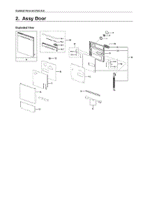 Door Assy parts for Samsung Dishwasher DW80R5060US/AA-00 from AppliancePartsPros.com