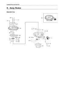 Sump Assy parts for Samsung Dishwasher DW80R5060US/AA-00 from AppliancePartsPros.com