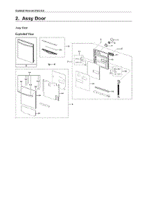 Door Assy parts for Samsung Dishwasher DW80R5061US/AA-00 from AppliancePartsPros.com