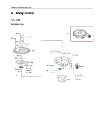 Sump Assy parts for Samsung Dishwasher DW80R5061US/AA-00 from AppliancePartsPros.com