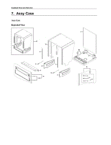 Case Assy parts for Samsung Dishwasher DW80R5061US/AA-00 from AppliancePartsPros.com