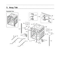 Tub Assy parts for Samsung Dishwasher DW80R5061UT/AA-00 from AppliancePartsPros.com