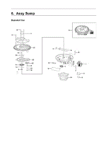 Sump Assy parts for Samsung Dishwasher DW80R5061UT/AA-00 from AppliancePartsPros.com