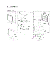 Door Assy parts for Samsung Dishwasher DW80R7060UG/AA-00 from AppliancePartsPros.com