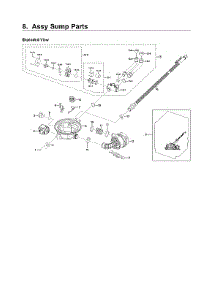Sump Parts Assy parts for Samsung Dishwasher DW80R7060UG/AA-00 from AppliancePartsPros.com