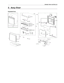 Door Assy parts for Samsung Dishwasher DW80R7060US/AA-00 from AppliancePartsPros.com