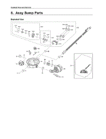 Sump Parts Assy parts for Samsung Dishwasher DW80R7060US/AA-00 from AppliancePartsPros.com