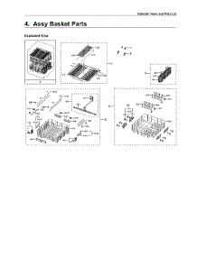 Basket Assy parts for Samsung Dishwasher DW80R7061US/AA-00 from AppliancePartsPros.com