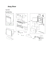 Door Assy parts for Samsung Dishwasher DW80R9950QN/AA-00 from AppliancePartsPros.com